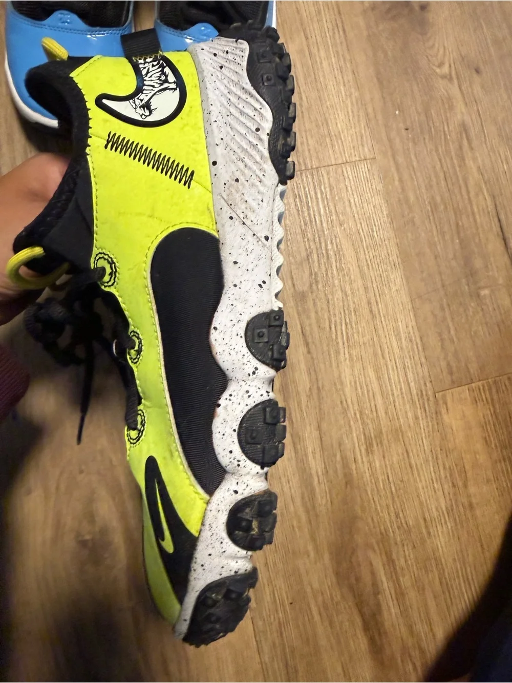 Nike Kids Neon Yellow and Black Sport Sneakers